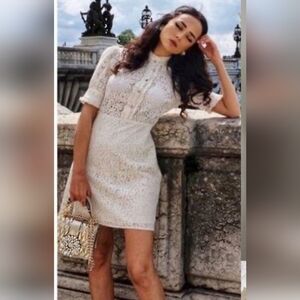 Zara Lace mini dress white size S